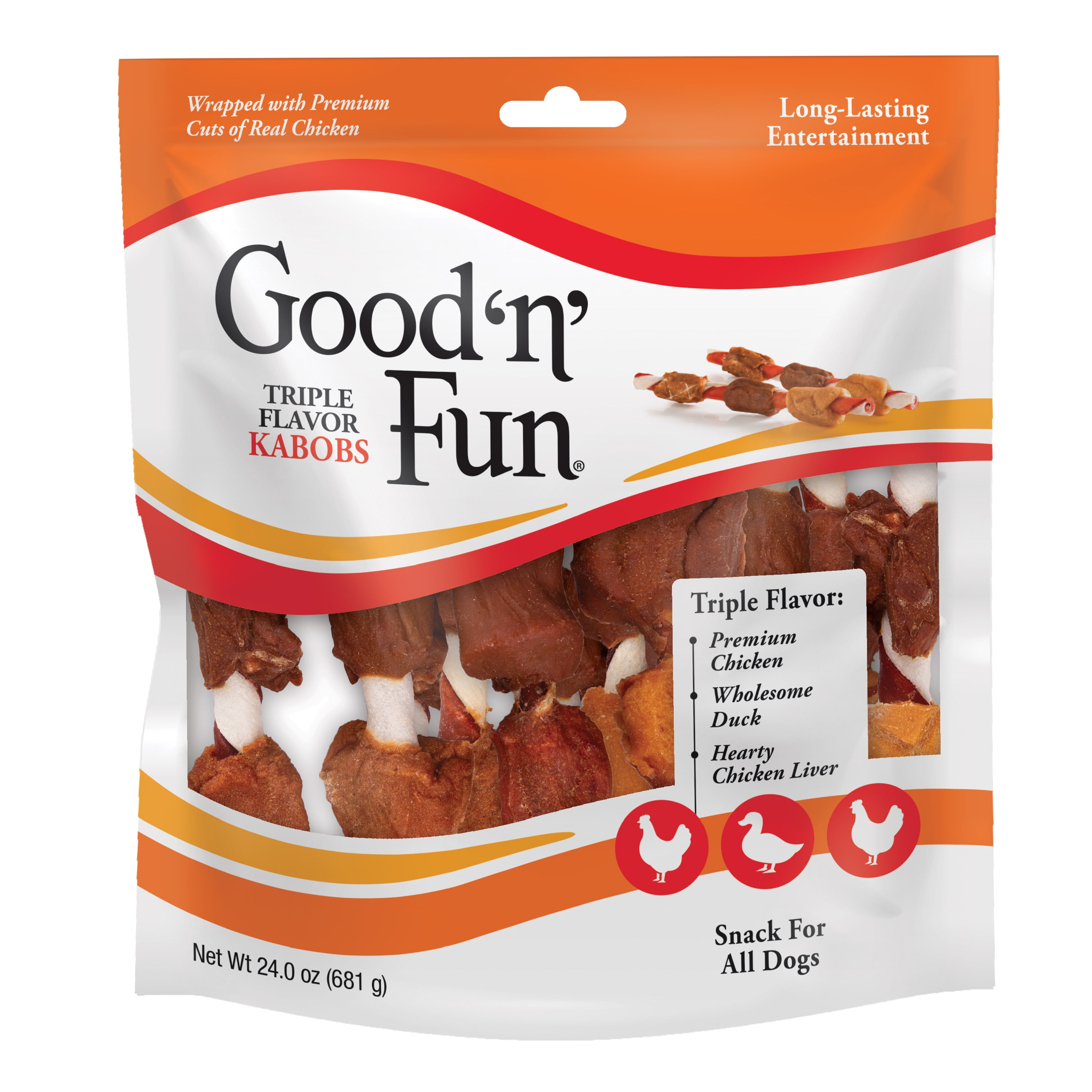 Good 'n' Fun Triple Flavor Kabobs 24-ounce package